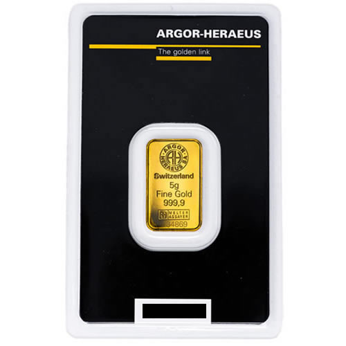 5 gram Argor-Heraeus Kinebar Gold Bar