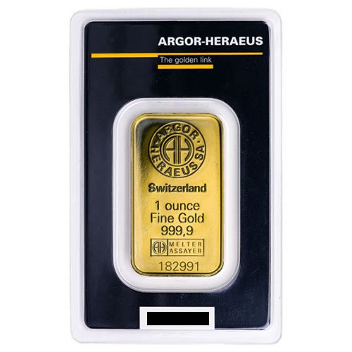 1 oz Argor Heraeus Kinebar Gold Bar